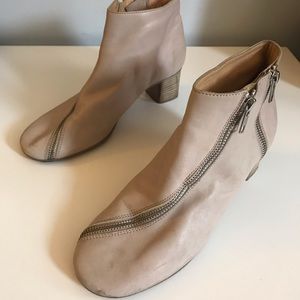 Acne Booties with Unique Zippers